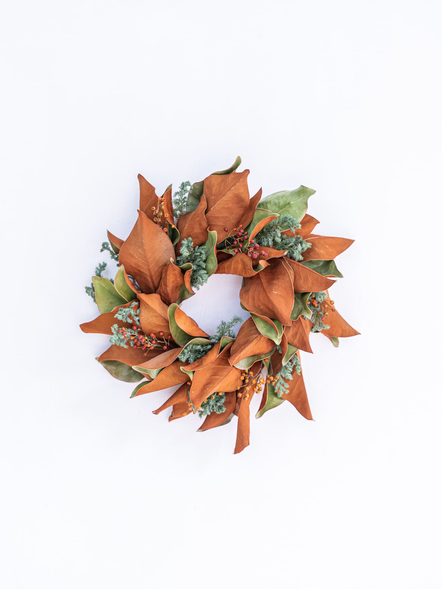 【クリスマス'24】マグノリアリーフのほっこりリース