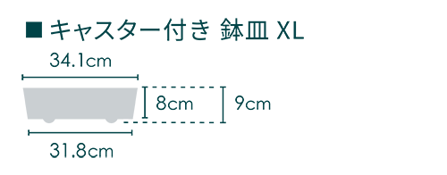 ECOPOTS キャスター付き鉢皿 XL Amsterdam