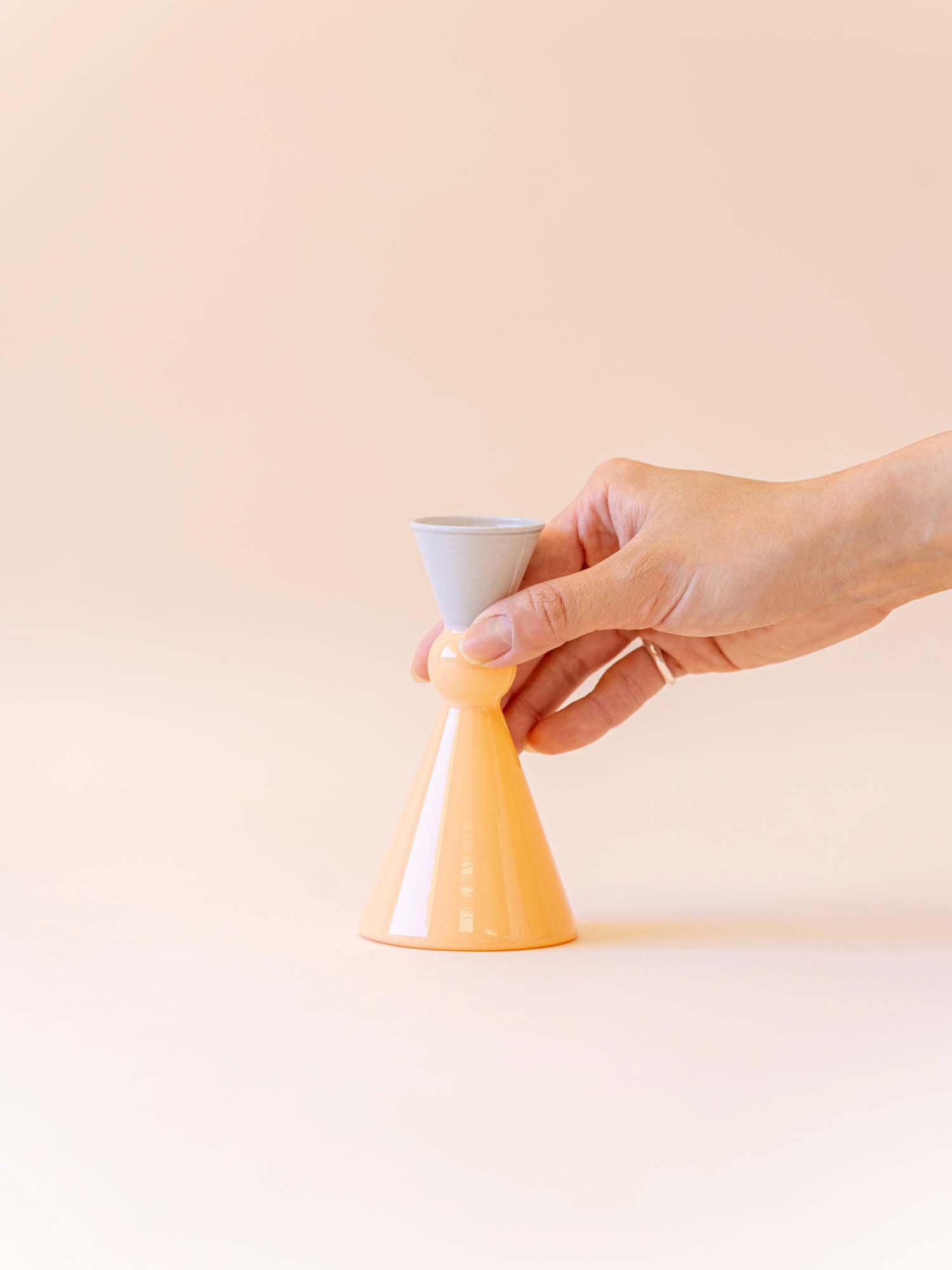 amabro MINI VASE -TWO TONE - Gray × Orange -