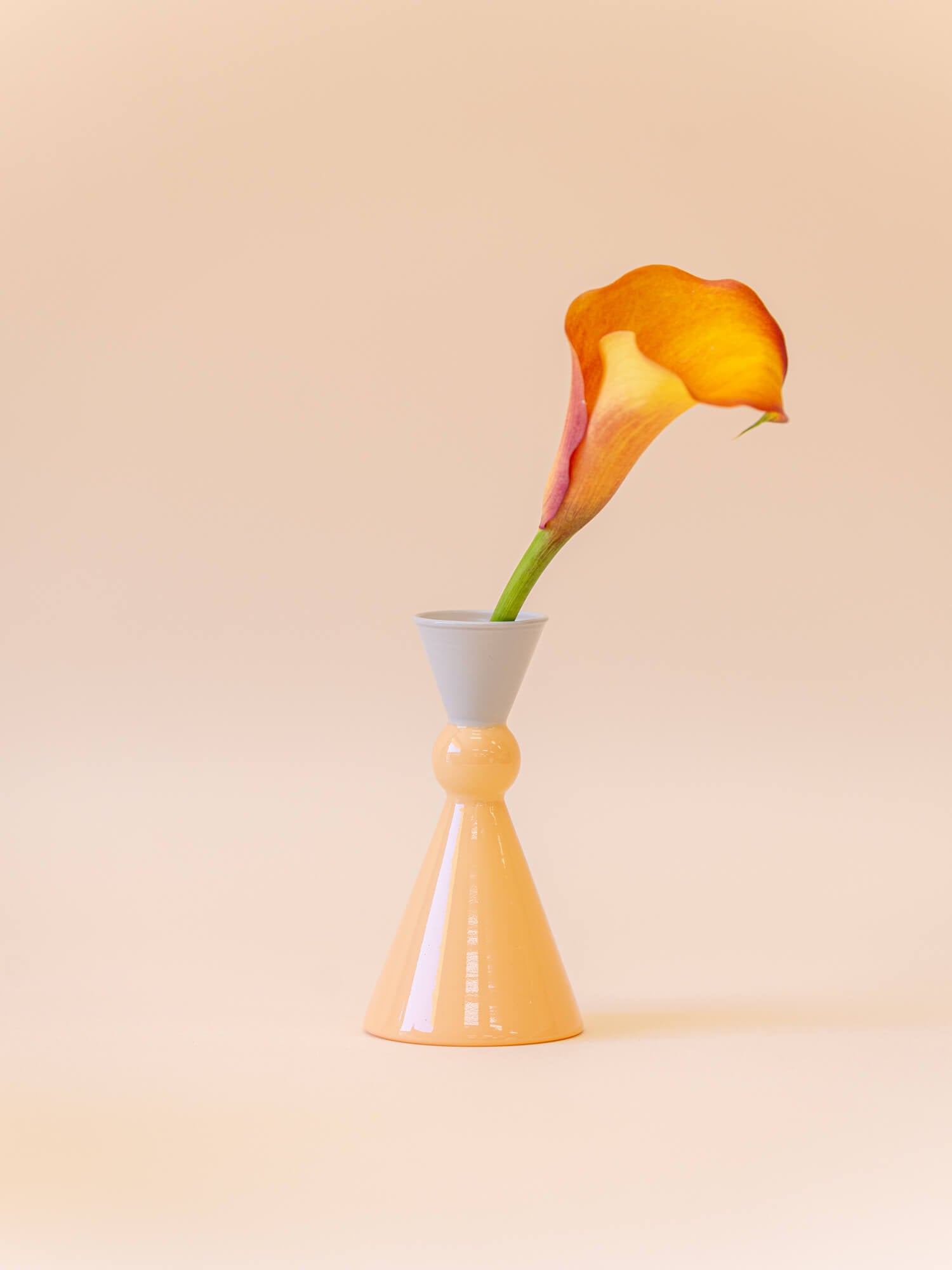 amabro MINI VASE -TWO TONE - Gray × Orange -