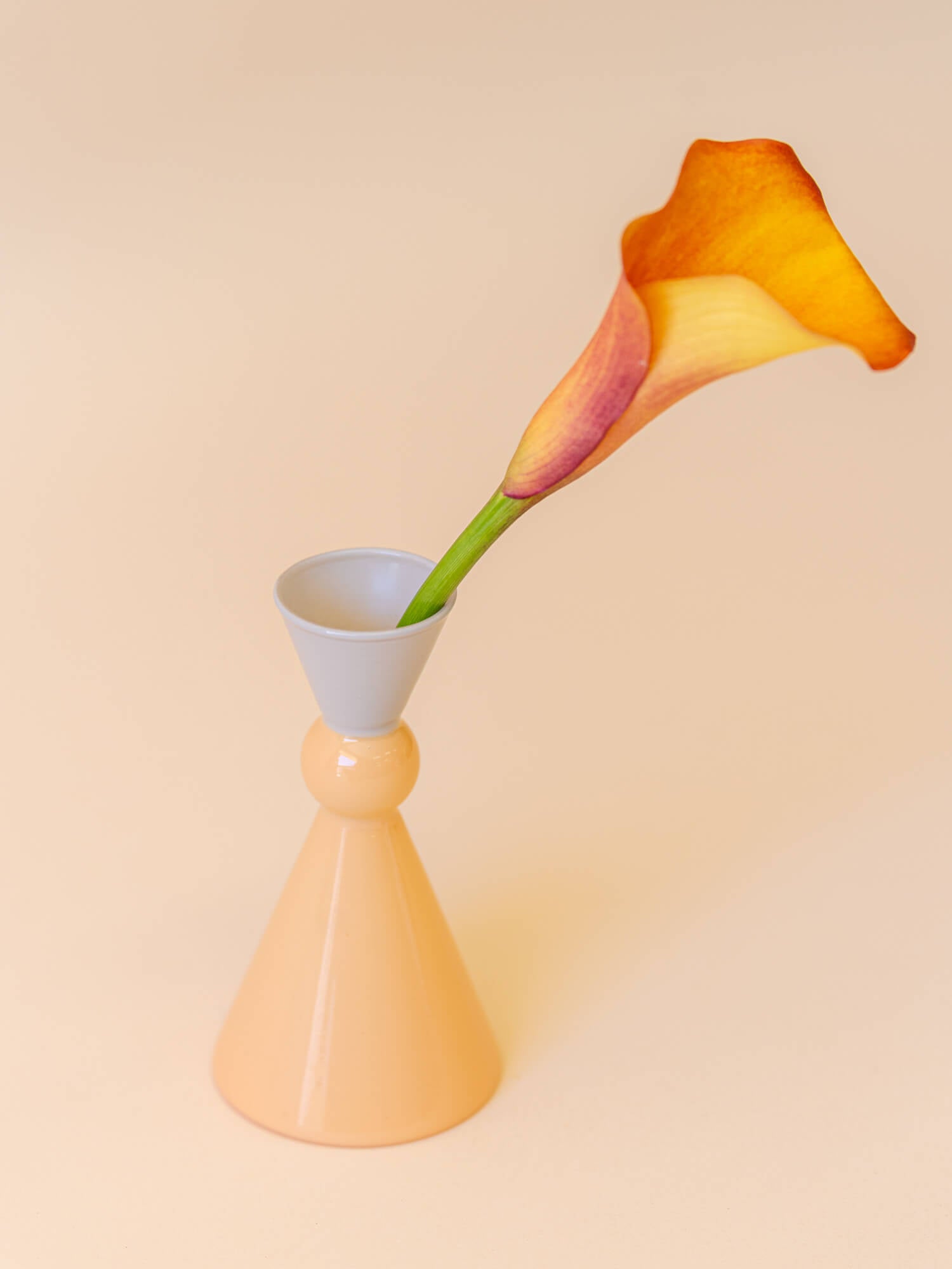 amabro MINI VASE -TWO TONE - Gray × Orange -